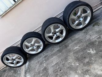 OEM PORSCHE TURBO TWIST STAGGERED 18" WIDEBODY WHEELS 911 996