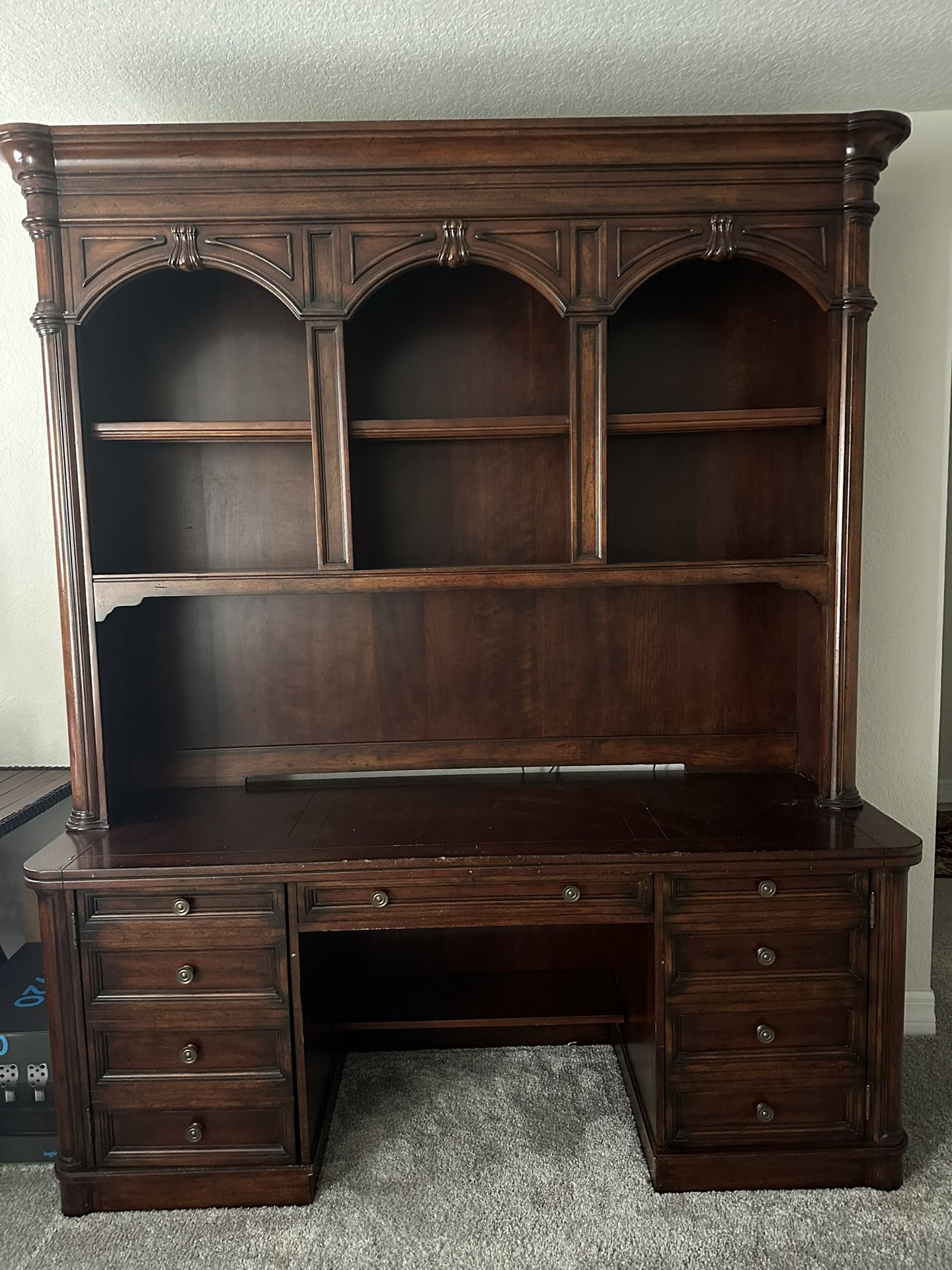 Dining Table And Large Office Desk , Mahogany Wood