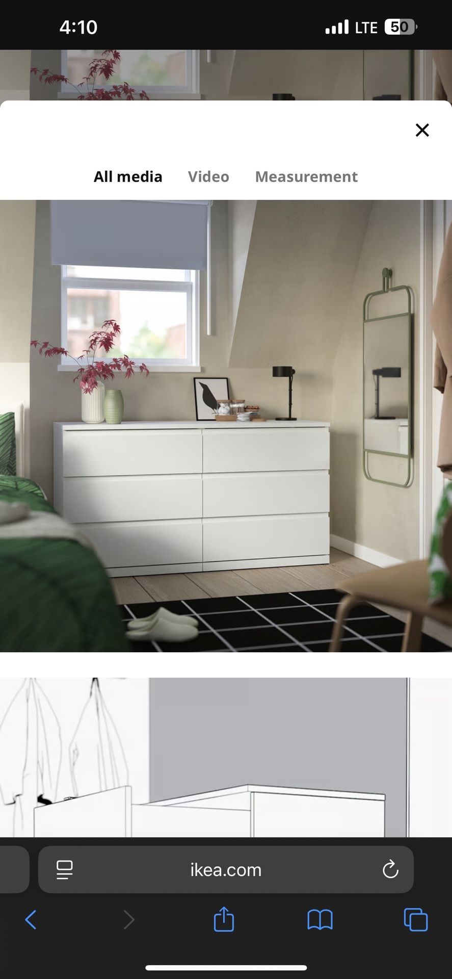 White IKEA Dresser 