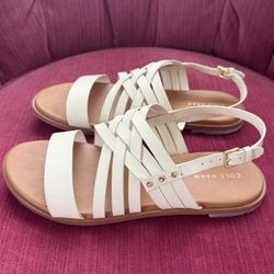 Cole Haan White Leather Sandals 
