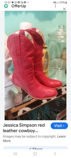 Jessica Simpson Red Boots Size 8.5