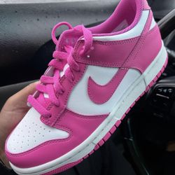 Brand New Nike Dunk Low Fuchsia Pink White GS Size 5Y