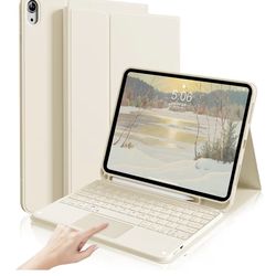 kenke for iPad 11/10th Gen Case with Keyboard 11/10.9 inch 2025 A16/2022, Detachable Wireless Bluetooth with Left Side Pencil Holder, Multi-Touch Trac