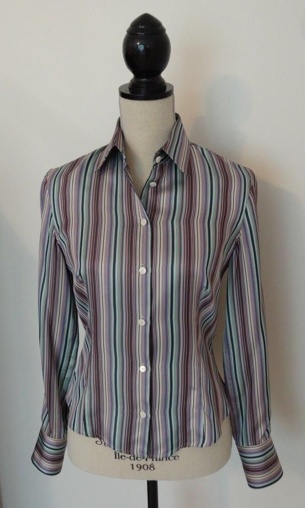Brioni Long Sleeve Button-Up Top Size 4