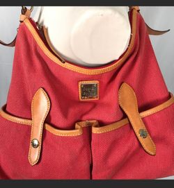 Dooley & Bourke Red Canvas Leather handbag