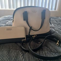 Kate Spade Grand Street Colorblock Small Rachelle Porcelain/Black Satchel Bag