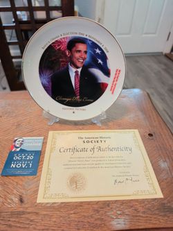 Obama Commemorative Plate