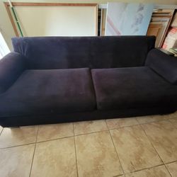 2 Black Fabric Couches