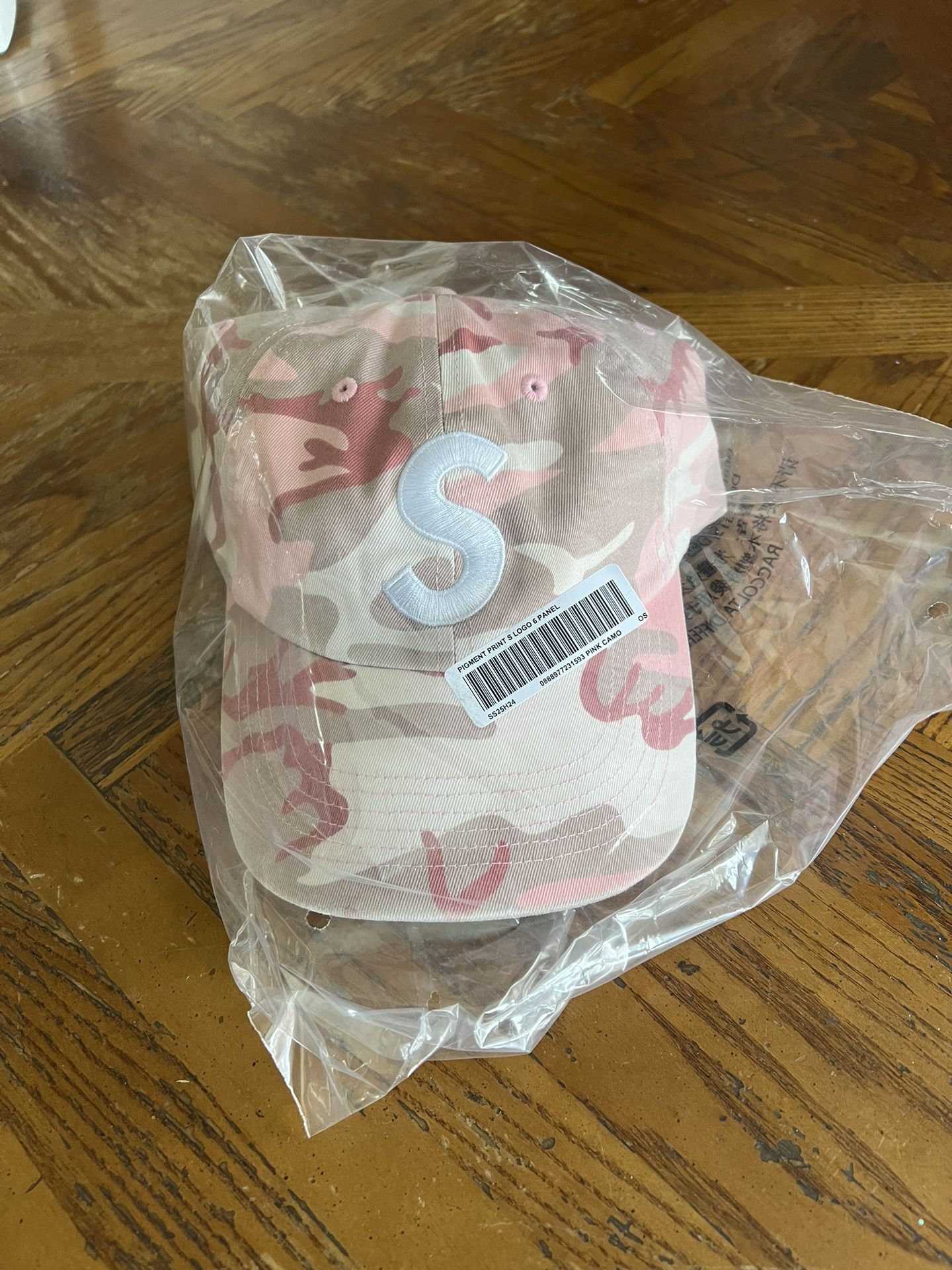 Supreme Pigment Coated S Logo 6-Panel Pink Camo