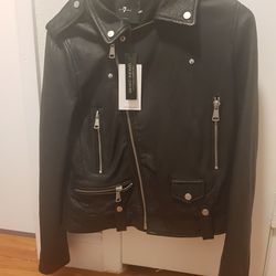 Brand new 7 All Man Kind  Genuine Leather  Moto Jacket