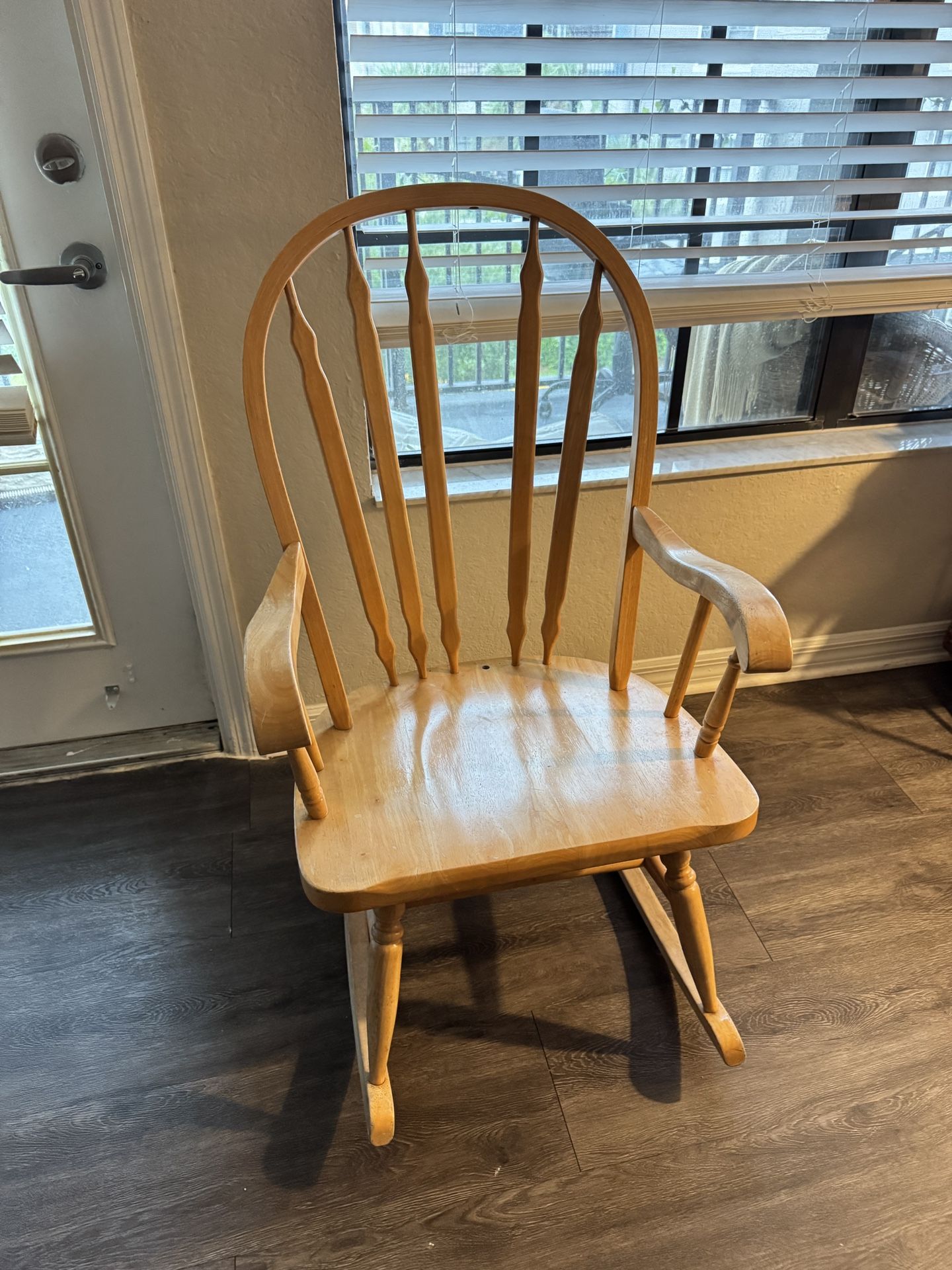 light wood rocking chair