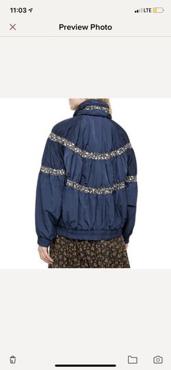 Free People Floral Bomber Jacket