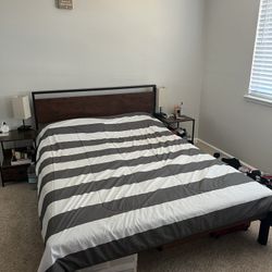 Queen bed and good mattress