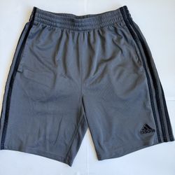 Boys Adidas Basketball Athletic  Shorts Gray/Black Size Large