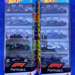 2 New 2025 + 2024 F1 Formula 1 Hot Wheels  5 Pack Diecast Cars (Valencia) $20