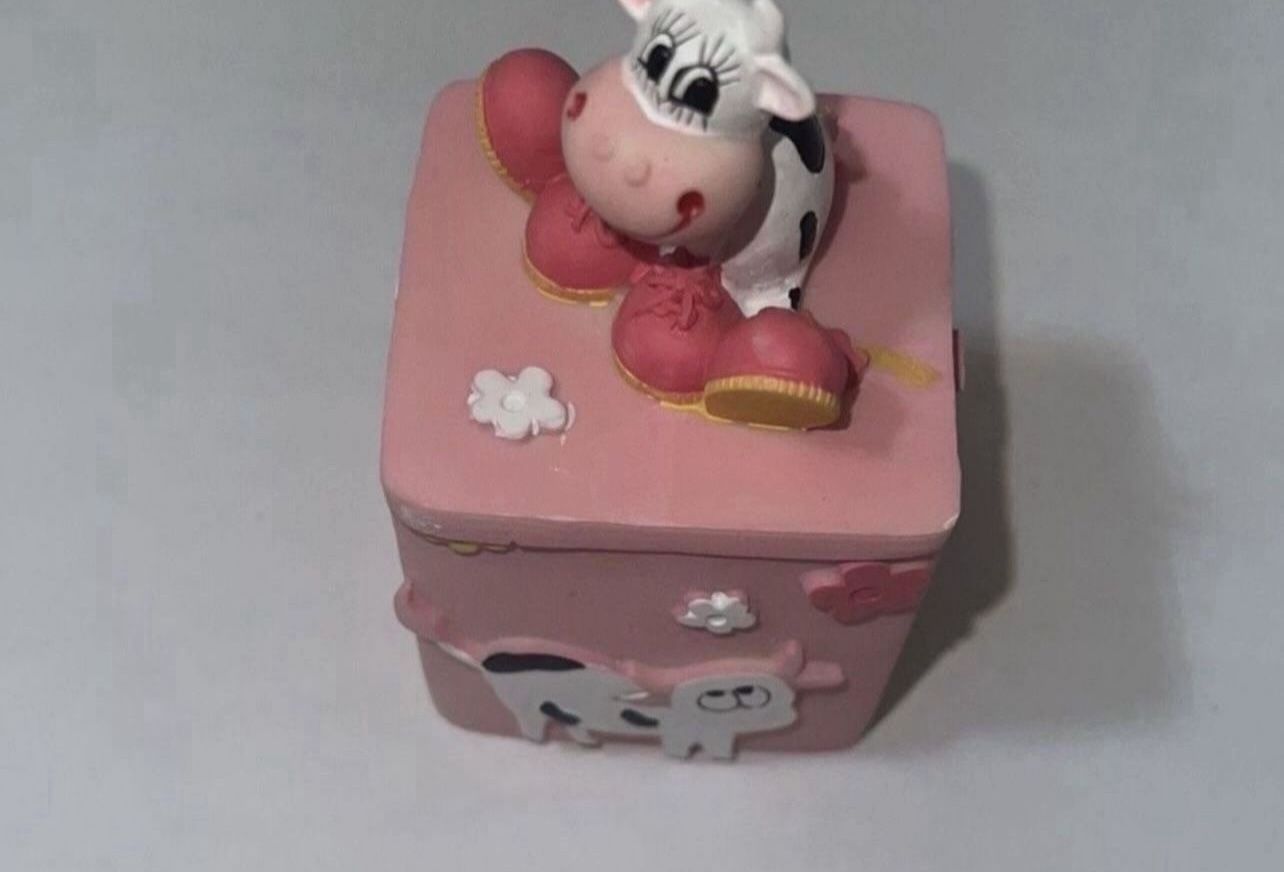 Pink Cow Butterfly Box Women’s Baby Girl Bedroom Baby Shower Gift 