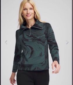 CHICO'S Zenergy® Half-Zip Pullover Top Size 1