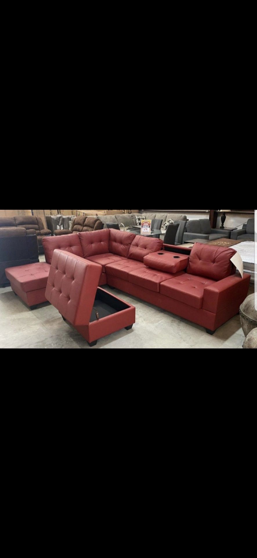 New Sectional + Ottoman Home & Garden