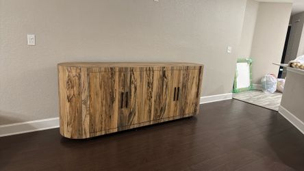 Solid wood entertainment center