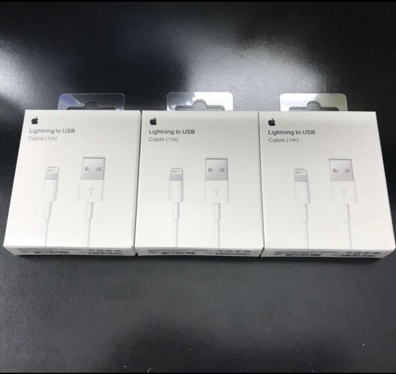 3x Apple iPhone Charging Lightning Cables Original OEM!