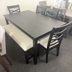 Dining Table With 4 Chairs And A Bench  