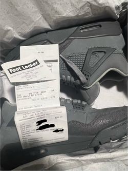 Jordan 4 Wet Cement — Size 9.5 — OG Box + Foot Locker Receipt