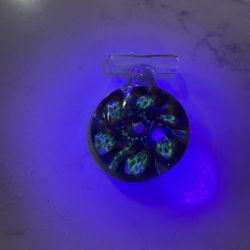 Hand Made Glass Art With Opal