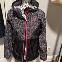 The North Face Black & Pink Shell / Rain Jacket sz XS 