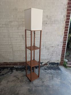 Floor Lamp with Shelves, Modern Shelf Lamp for Display Storage