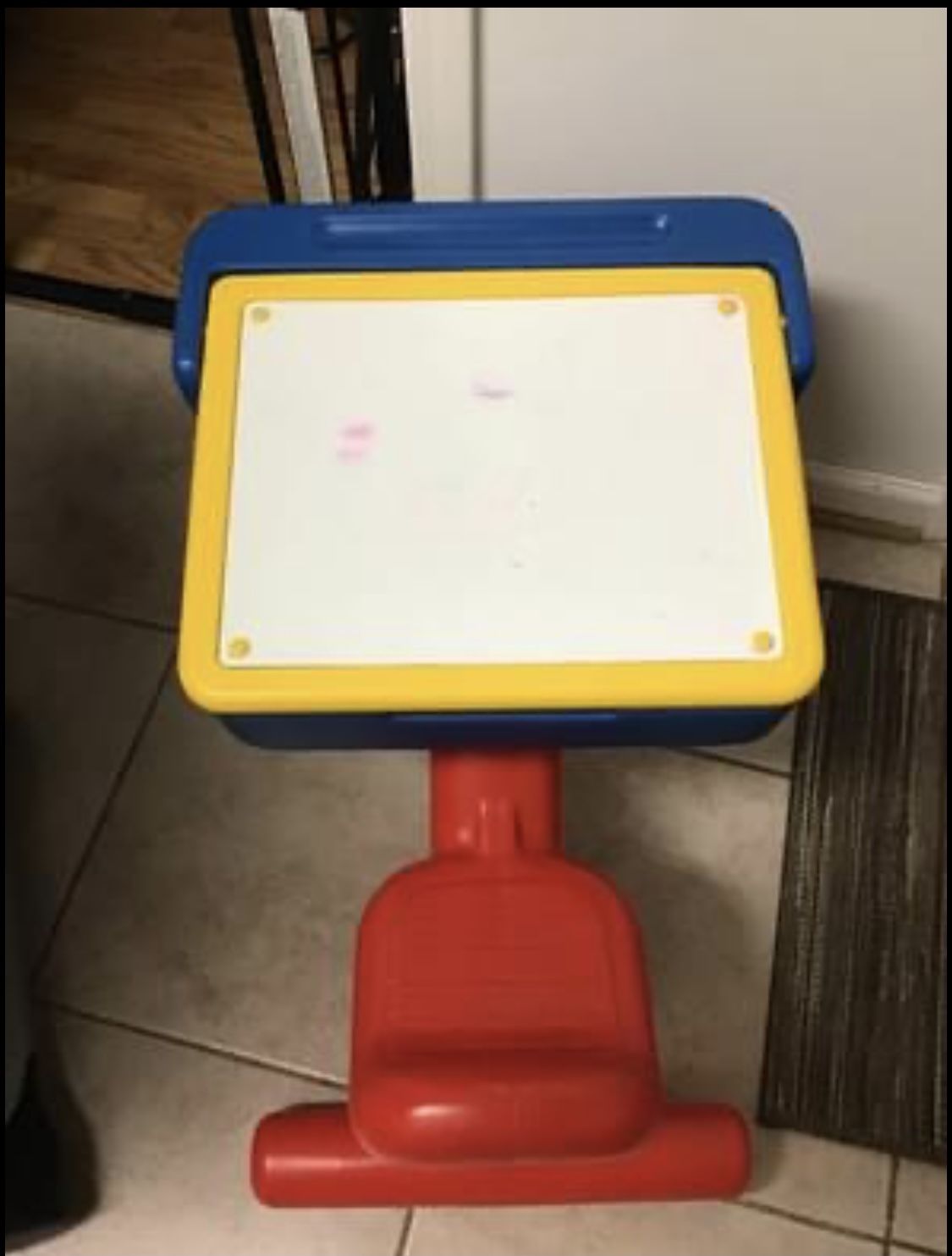 Today's Kids Desk Easel Pegboard WITH/Letters & Numbers. Used