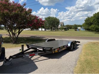 All new 2026 steel deck 20’x7’ flatbed car hauler trailer