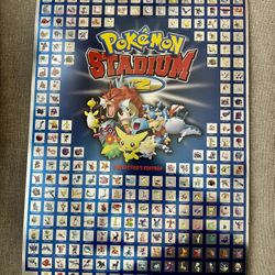 Pokemon Stadium 2 Collector’s edition Foil Poster 2001 Super Rare