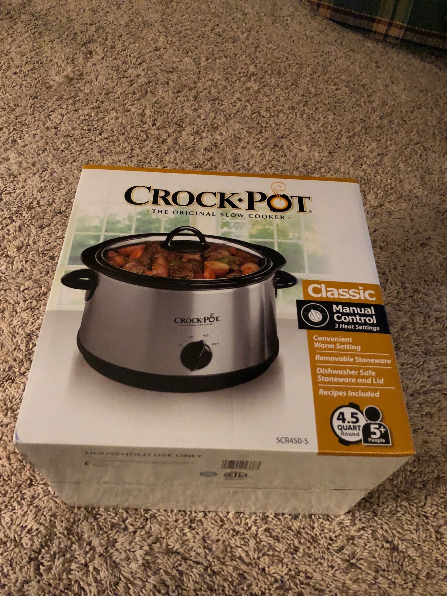 Crock pot 4.5 quart cooker