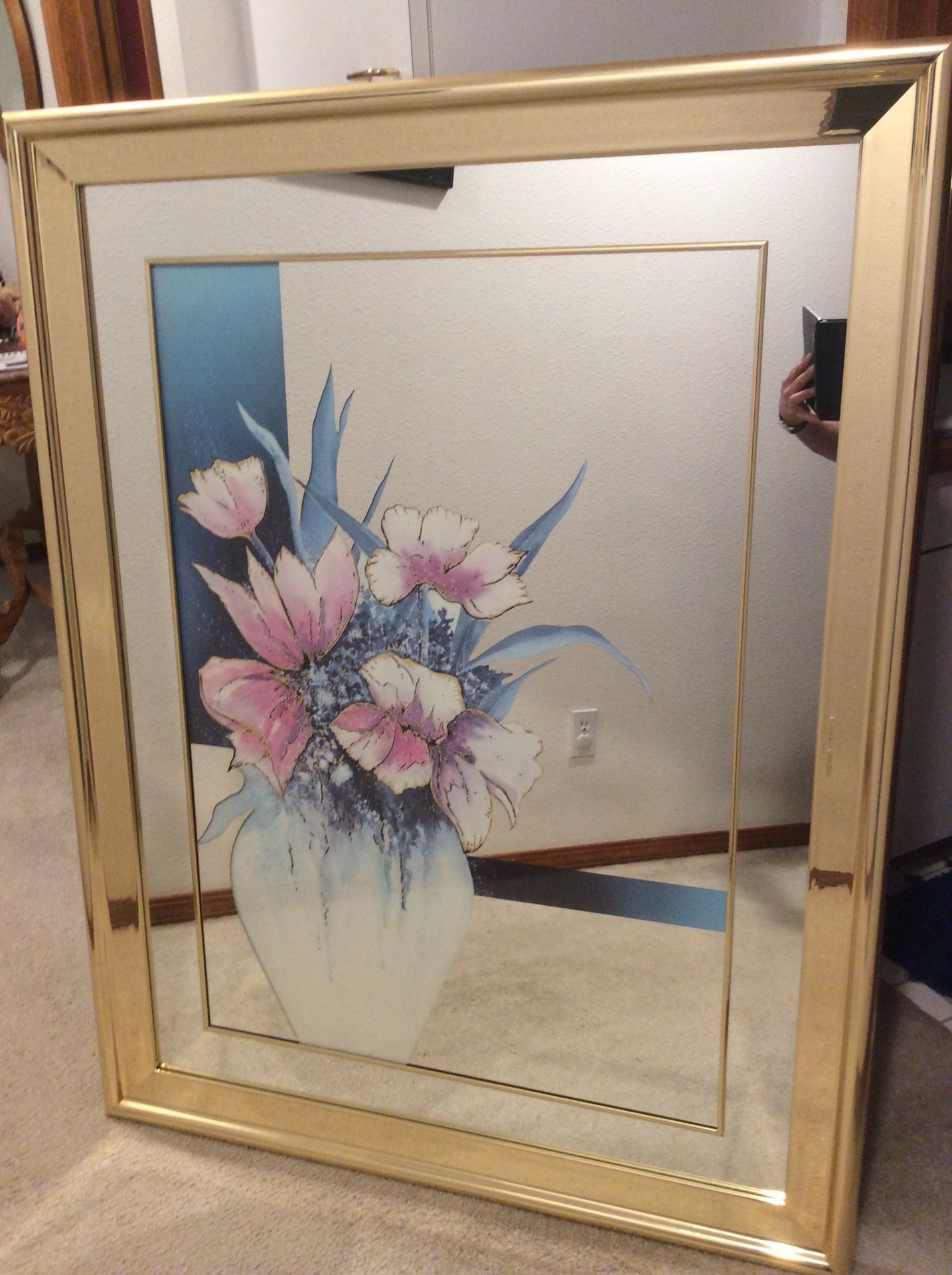 Flower pot mirror 40 x 52