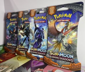 Burning Shadows Sealed Sleeved Booster Pack Set ALL 4