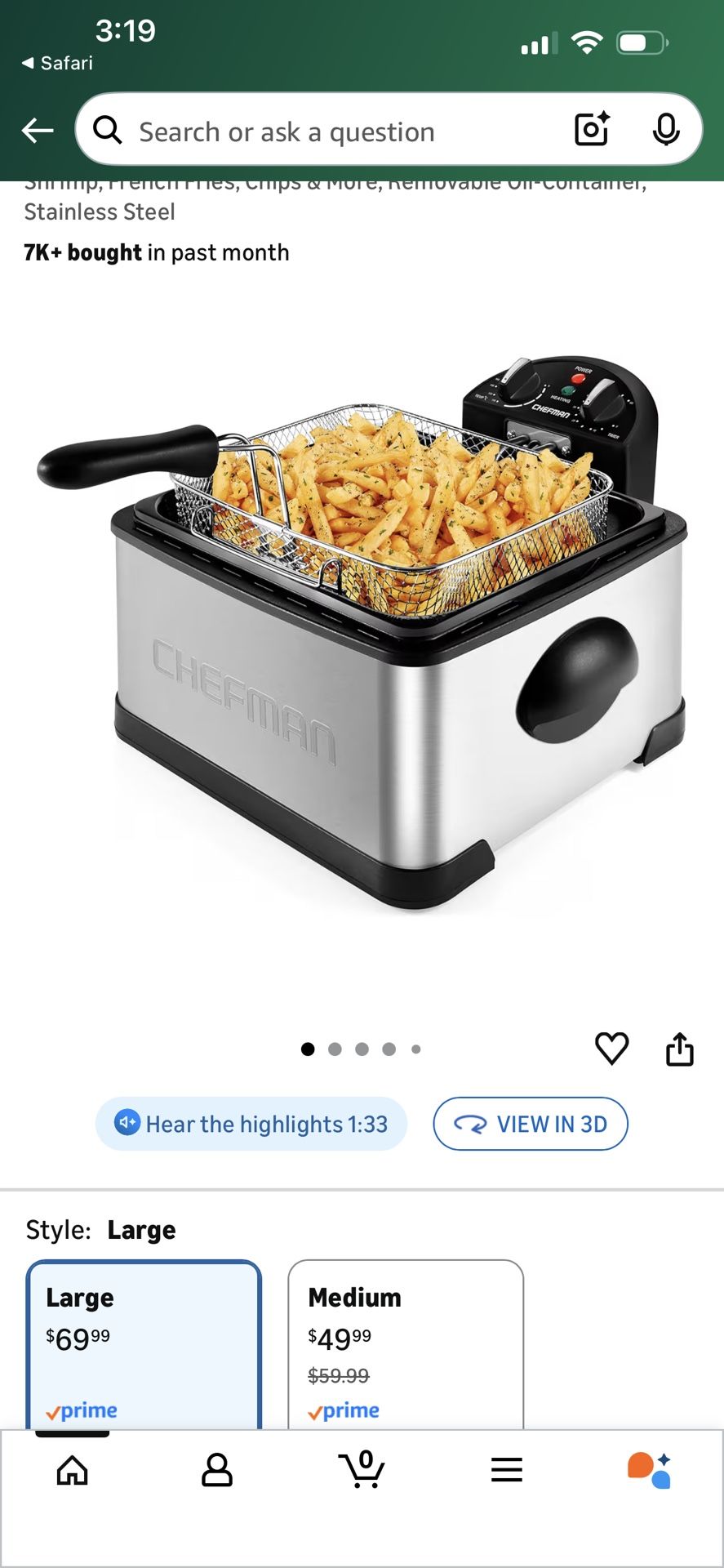 Chefman Deep Fryer-New In Box