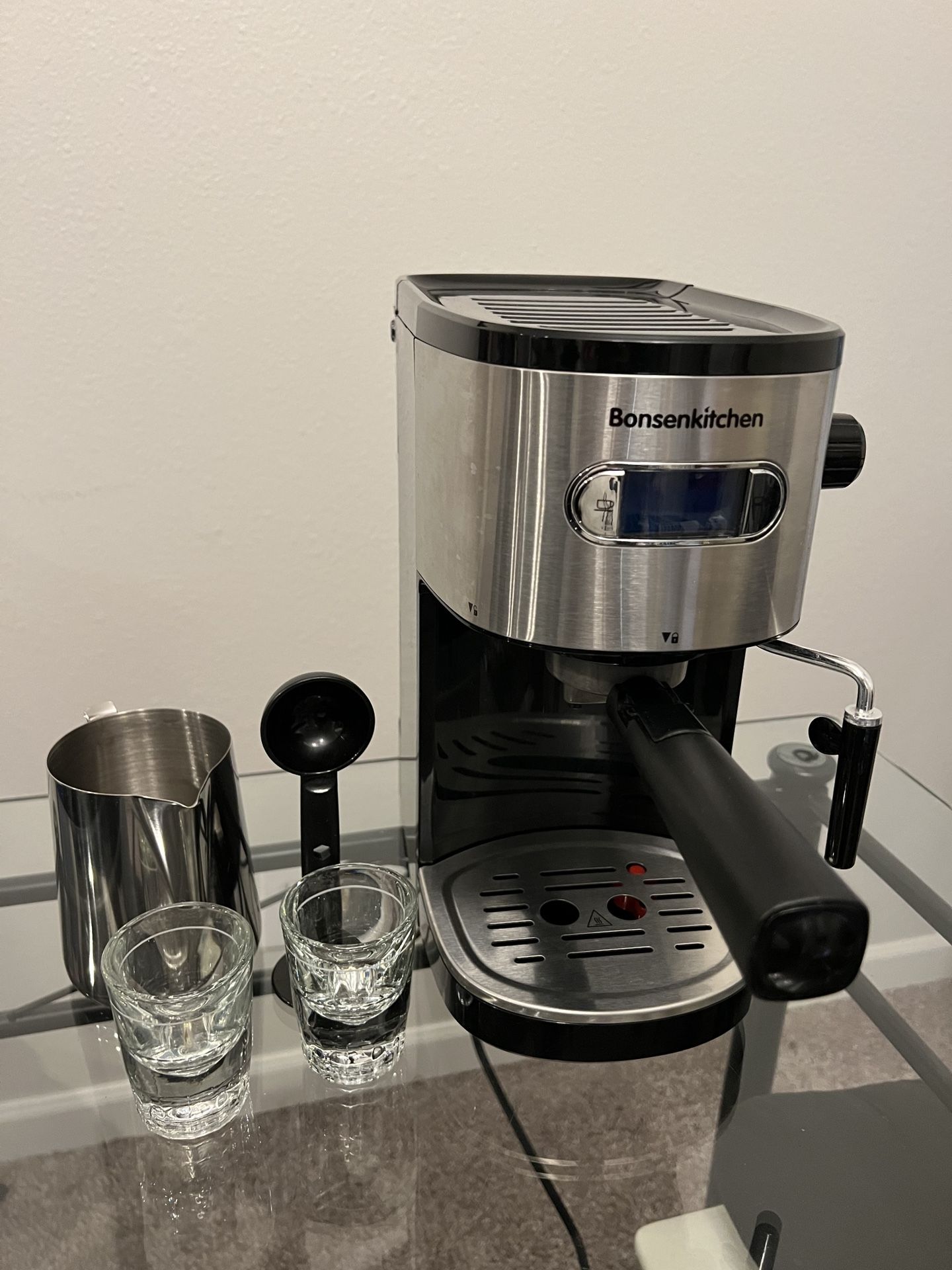 Bonsenkitchen Espresso Machine 20 Bar Coffee Machine, 1350W