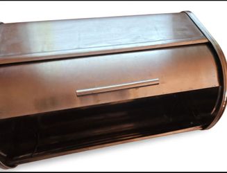 Stainless Steel Roll Top Bread Box Large Bread Bin Kitchen Storage Container
Vintage Stainless Steel Roll Top Bread Box. Good used condition with som