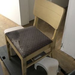 Wood chair with cosmetic tear