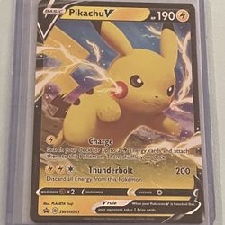 Pikachu V SWSH061 Promo Rare Holo Card Pokemon Shining Fates