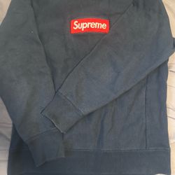 Supreme Box Logo Crewneck (FW15) Navy