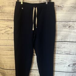 Figs navy blue joggers scrub pants size large
