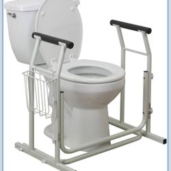 Bathroom Grab Bar for Toilets, White