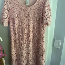 Pink Lace Dress