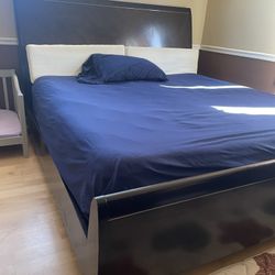 Dark Brown King Size Bed frame Only