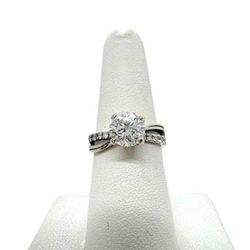 14K White Gold Lab Diamond Engagement Ring - Size 6.75 - 1.08TCW - 3.9
