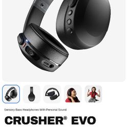 Skull Candy Crusher Evo XT Bluetooth Wireless Headphones (Brand New)