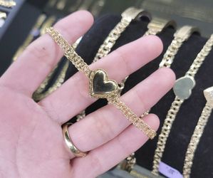 🎀Weekly Special 6/03- 6/07 2026🎀 7' 5mm Chino Link monaco heart greek design bracelet