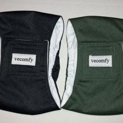 VECOMFY Male Dog Belly Bands 2 Small Reusable Diapers, Leakproof, Washable, New