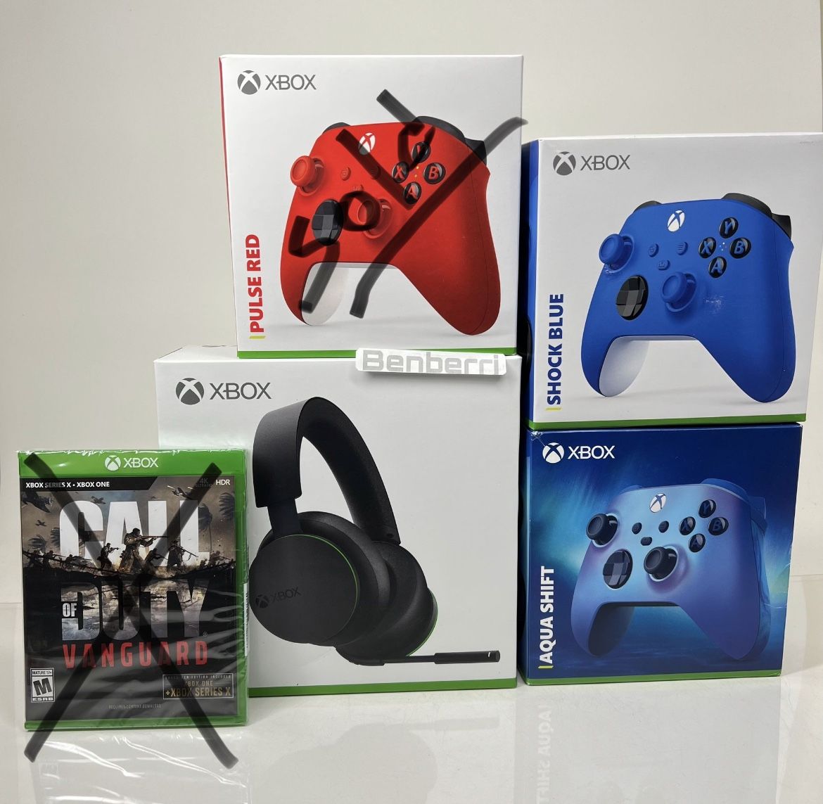Brand new Xbox series S/X accessories amd game. Remote controllers and wireless headphones.  Wireless headphones $90 